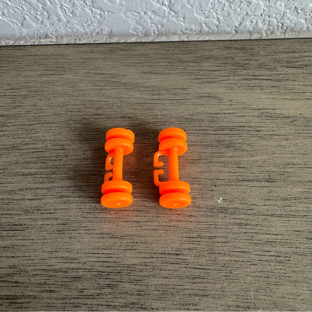 Vintage Barbie Dumbell Set -‎ Orange